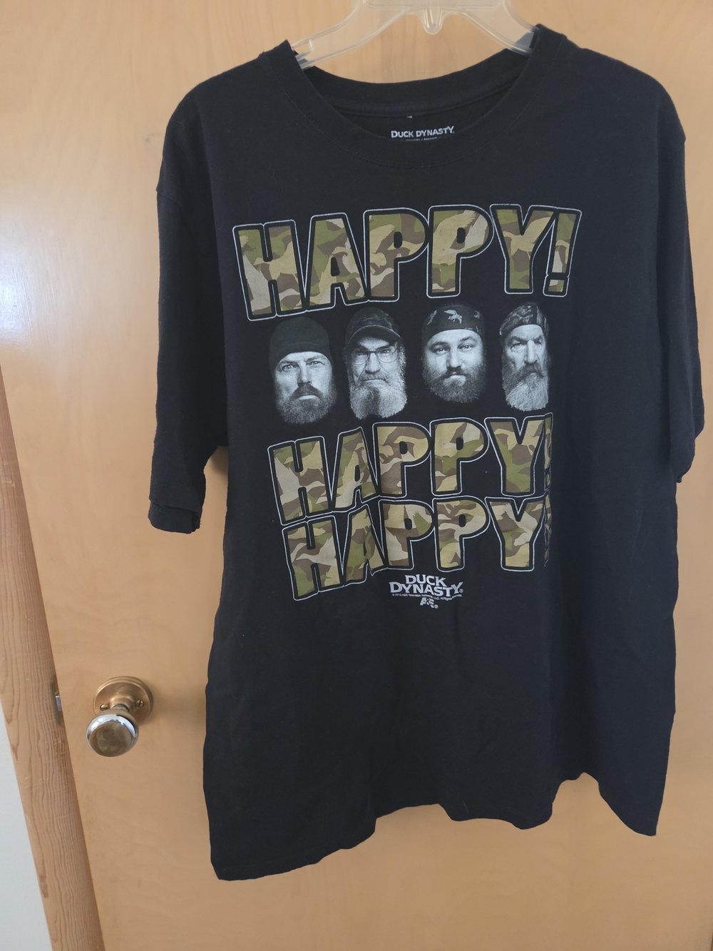 Duck Dynasty Men's Black 'Happy! Happy! Happy!' Graphic Tee